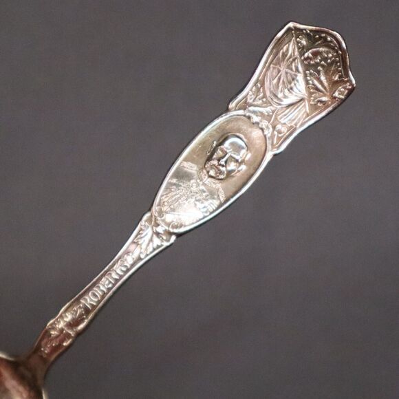 King George 1881 Rogers Spoon Embossed "Roberts" with face design - Picture 1 of 5